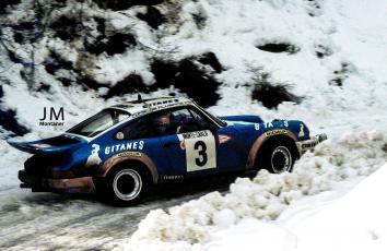 Jean-Pierre Nicolas – Vincent Laverne (Porsche 911 Carrera 3.0). Rallye Monte-Carlo 1978 (Foto: Josep Maria Montaner)