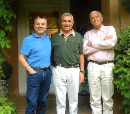 D'esquerra a dreta: Josep Autet, Jaume Capdevila i Antonio Zanini