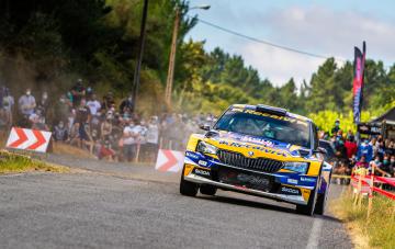 José Antonio Suárez-Alberto Iglesias (Skoda Fabia R5 Evo). Rallye de Ferrol (Foto: RFEdA)