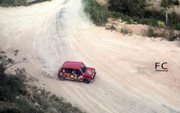 Joan Jarque – Núria Oliver (Mini 1000). Rallye Ciutat d’Igualada 1984 (Fotos: FotoCursa)