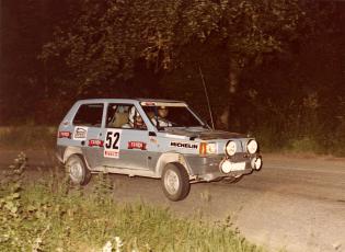 Josep Maria Salvans-Josep Autet (Seat Panda 45). Rallye Garrotxa 1981 (Foto: Joan Aymamí)