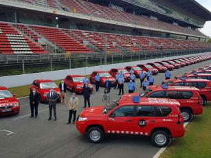 Els nous vehicles dels Bombers de la Generalitat al Circuit de Barcelona-Catalunya