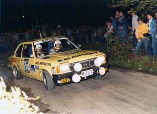 Carles Santacreu-Antoni Santacreu (Opel Ascona i2000 SR), Rallye Príncipe de Asturias 1984 (Foto: Joan Aymamí)