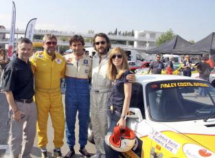 Josep Autet, Pere Arquillué, Bruno Oro, Ramon Madaula y Rosa Tantiñà. Prueba final de las RallyClassics Series de 2011