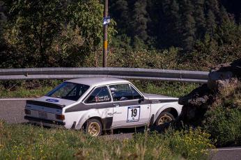 Ferran – Claudi Ribeiro Leite (Ford Escort RS). Fullslip Andorra Rally 2022 (Foto: Josep Maria Montaner)