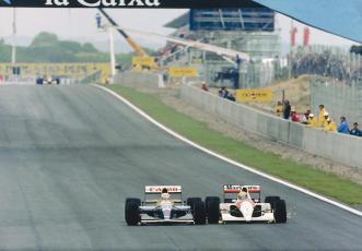 Ayrton Senna (McLaren-Honda) y Nigel Mansell (Williams-Renault) (Foto: Archivo Circuit de Barcelona-Catalunya)
