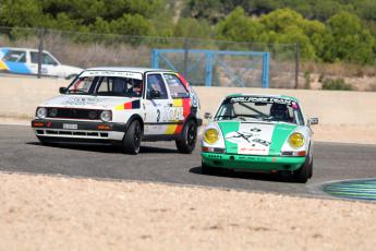 Carlos Beltrán (Porsche 911) y Lluís Portal (VW Golf GTI). Calafat Revival 2019 (Foto: Jordi Ramírez Rubio)
